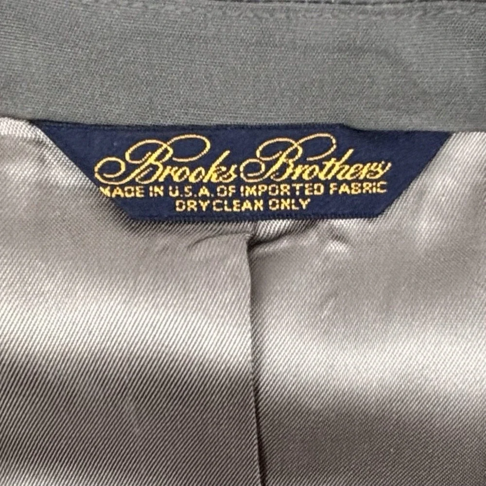 Brooks Brothers Mens 44L 2 Button Blazer Sport Coat Olive Green Taupe 1254-J4CJ